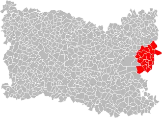 Localisation de Communauté de communes des Lisières de l'Oise
