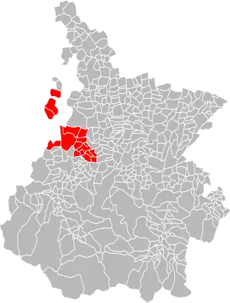Localisation de Communauté de communes du canton d'Ossun