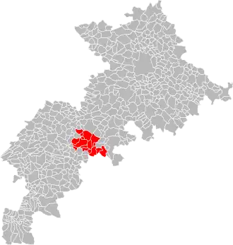 Localisation de Communauté de communes du canton de Cazères