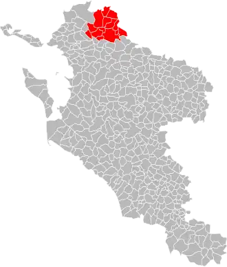 Localisation de Communauté de communes du canton de Courçon