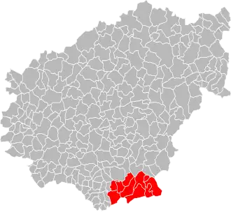 Localisation de Communauté de communes du canton de Mercœur