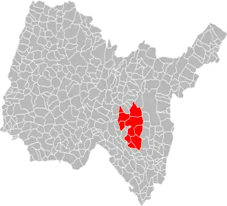 Localisation de Communauté de communes du Plateau d'Hauteville