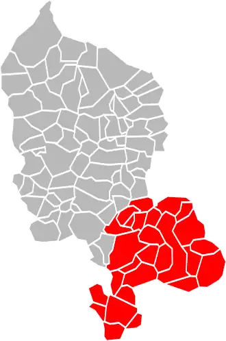 Localisation de Communauté de communes du Sud Territoire