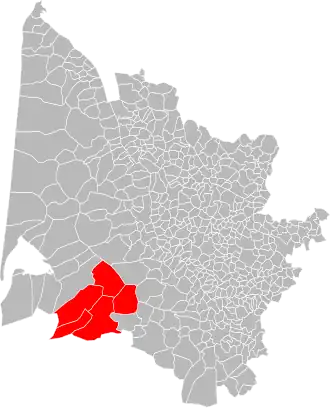 Localisation de Communauté de communesdu Val de l'Eyre