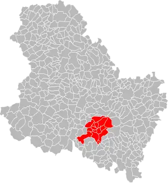 Localisation de Communauté de communes entre Cure et Yonne