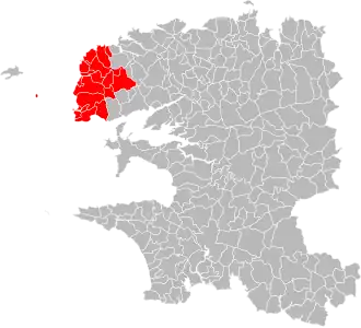 Localisation de Pays d'Iroise Communauté Bro an Hirwazh kumuniezh