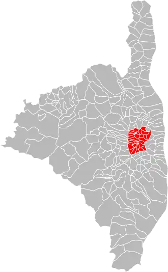 Localisation de Communauté de communes d'Orezza-Ampugnani