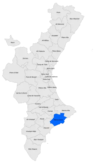 Localisation de Marina Baixa