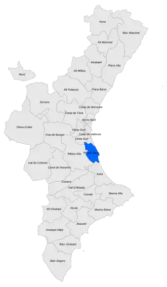 Localisation de Ribera Baixa