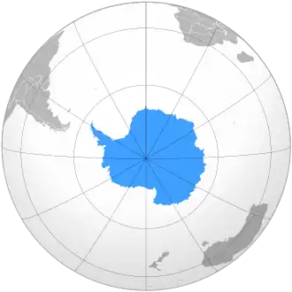 L'Antarctique vu du pôle Sud.