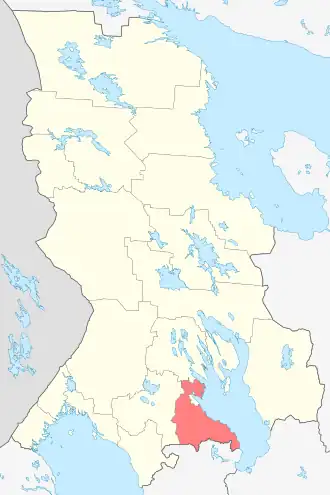 Localisation de Raïon des rives de l'Onega