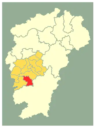 Localisation de Wàn'ān Xiàn