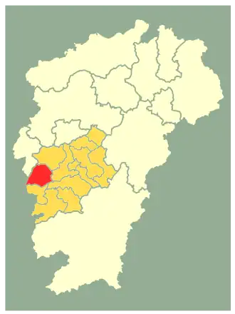 Localisation de Yǒngxīn Xiàn