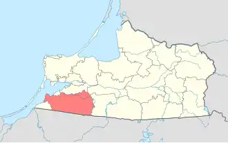 Localisation de Raïon de Bagrationovsk