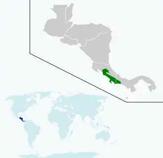 Description de l'image Lophornis adorabilis map.svg.