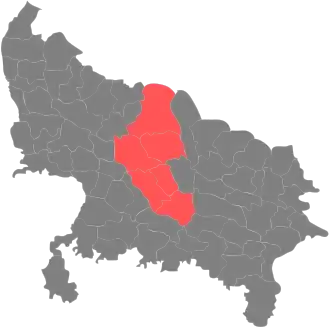 Localisation de Division de Lucknow