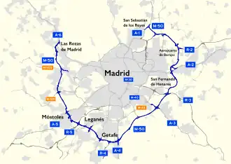 Image illustrative de l’article Autoroute espagnole M-50