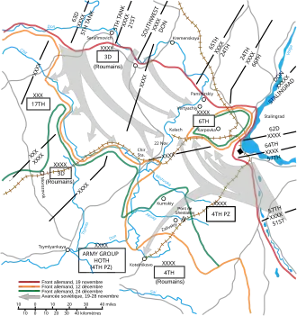 Description de l'image Map Battle of Stalingrad-fr.svg.