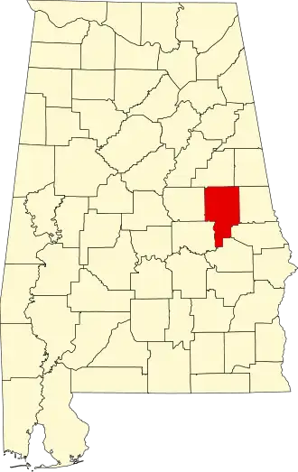 Localisation de Comté de Tallapoosa(Tallapoosa County)