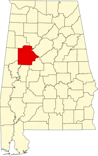 Localisation de Comté de Tuscaloosa(Tuscaloosa County)