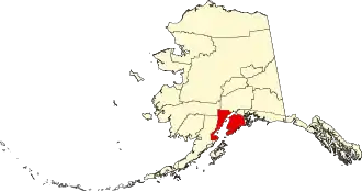 Localisation de Kenai Peninsula Borough, Alaska