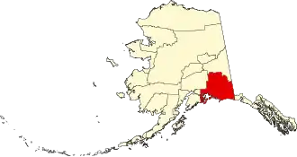 Localisation de Valdez-Cordova Census Area, Alaska