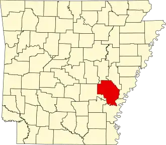 Localisation de Comté d’Arkansas(Arkansas County)