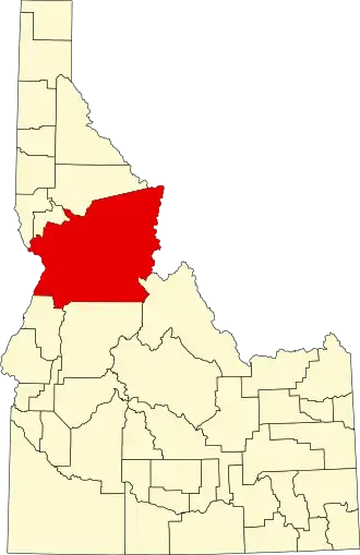 Localisation de Comté d’Idaho(Idaho County)