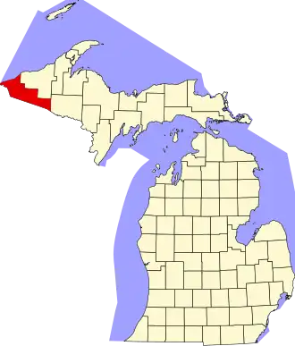 Localisation de Comté de Gogebic(Gogebic County)
