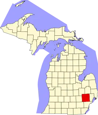 Localisation de Comté d'Oakland(Oakland County)