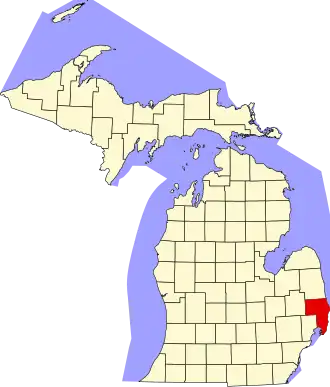Localisation de Comté de Saint Clair