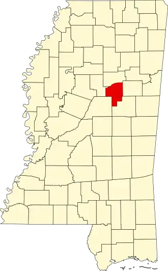 Localisation de Comté de Choctaw(Choctaw County)