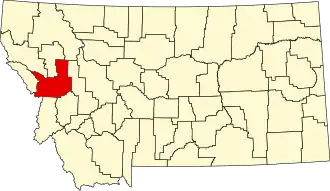 Localisation de Comté de Missoula(Missoula County)