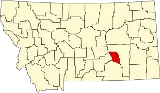 Localisation de Comté de Treasure(Treasure County)