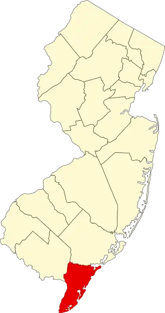 Localisation de Comté de Cape May(Cape May County)
