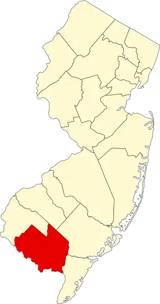 Localisation de Comté de Cumberland(Cumberland County)