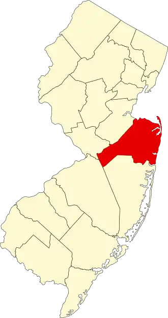Localisation de Comté de Monmouth(Monmouth County)