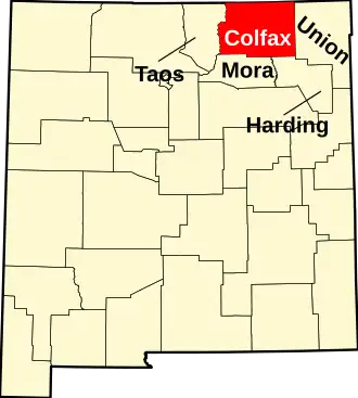 Localisation de Comté de Colfax(Colfax County)