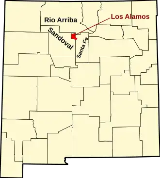 Localisation de Comté de Los Alamos(Los Alamos County)