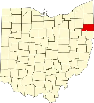 Localisation de Comté de Mahoning(Mahoning County)