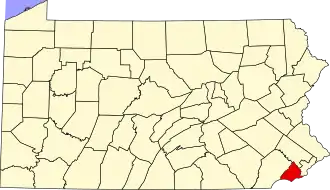 Localisation de Comté de Delaware(Delaware County)