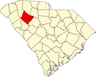 Localisation de Comté de Laurens (en) Laurens County