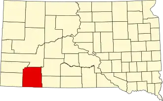 Localisation de Comté d'Oglala Lakota(Oglala Lakota County)