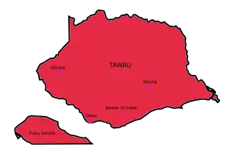 Localisation de District de Tawau