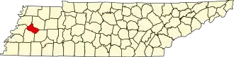 Localisation de Comté de Crockett(Crockett County)