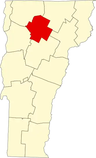 Localisation de Comté de Lamoille(Lamoille County)