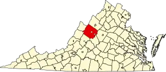 Description de l'image Map of Virginia highlighting Augusta County.svg.