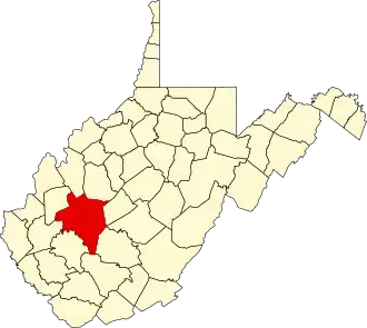 Localisation de Comté de Kanawha(Kanawha County)