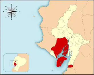 Localisation de Canton de Guayaquil
