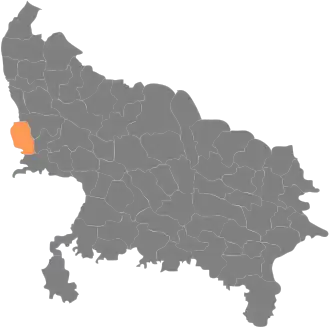 Localisation de District de Mathuraमथुरा ज़िला